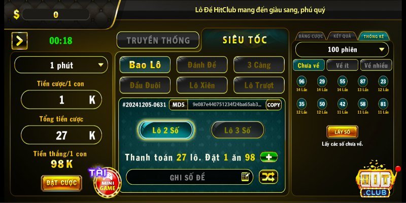 Cá cược xổ số Hitclub nhận thưởng lớn