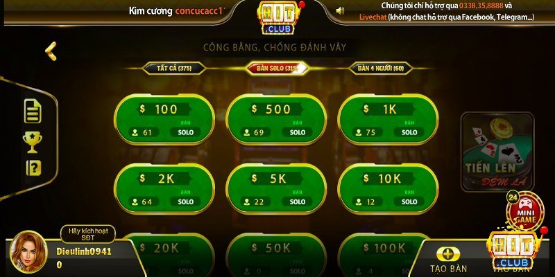 Game bài Hitclub chỉ có một khoản vốn nhất định là có thể chơi được