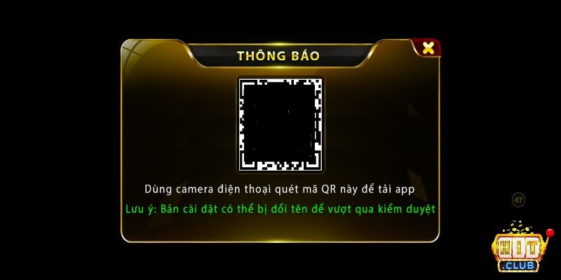 Tải app hitclub thông qua mã QR